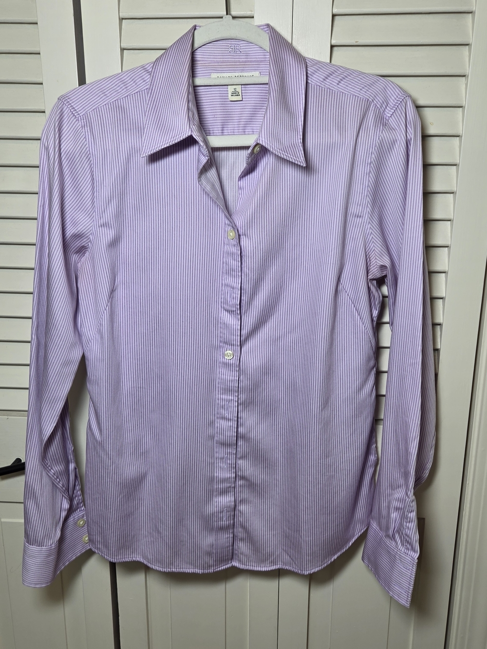 Banana Republic Lavender and White Pinstripe Dress Shirt